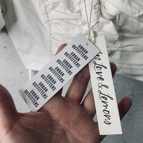 For Love And Lemons Jessie Crop Top in White Womens Size Small NWT $145 - Picture 11 of 16